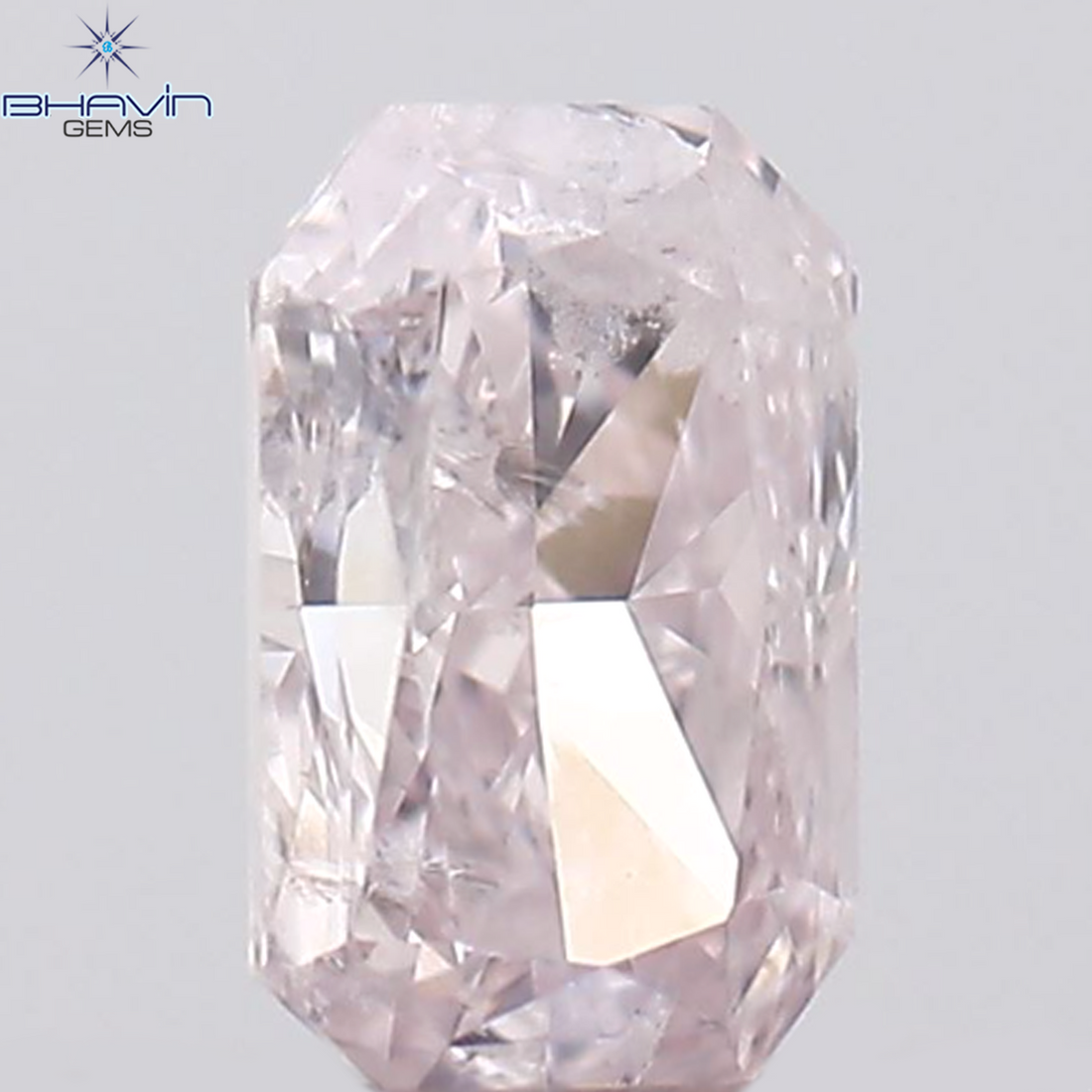 0.16 CT Natural Radiant Diamond Pink Color Clarity I1 (3.80 MM)