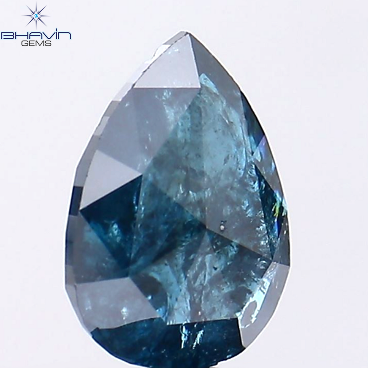0.97 CT Natural Pear Diamond Enhanced Blue Color Clarity I3 (7.86 MM)