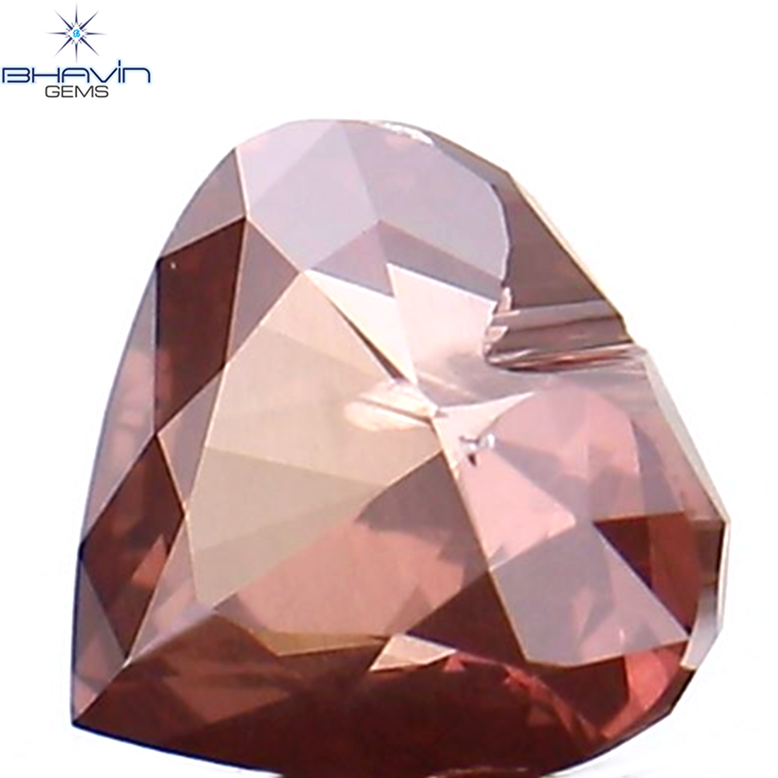 0.28 CT ハート シェイプ ピンク カラー ナチュラル ルース ダイヤモンド SI2 クラリティ (4.05 MM)