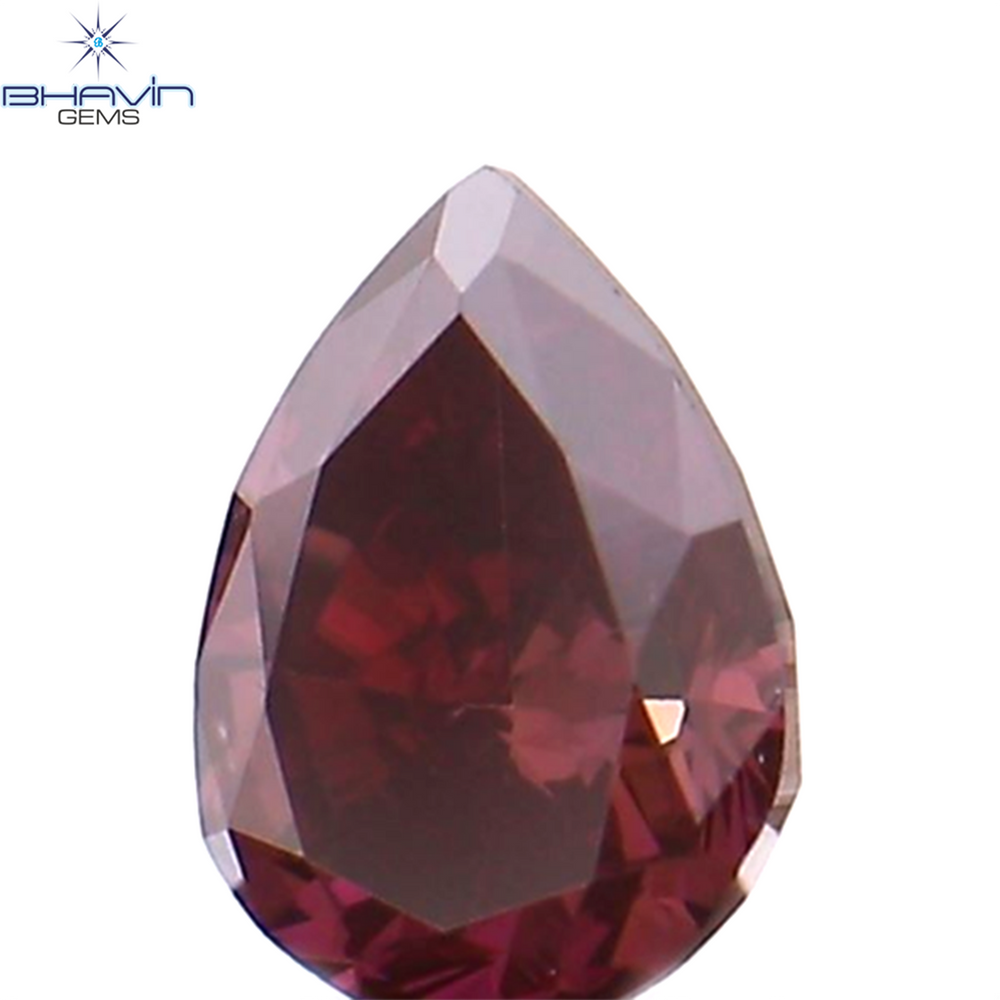 0.17 CT Pear Shape Natural Diamond Pink Color VS2 Clarity (4.04 MM)