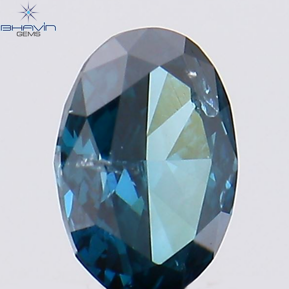 0.19 CT Natural Oval Diamond Enhanced Blue Color Clarity SI1 (4.26 MM)