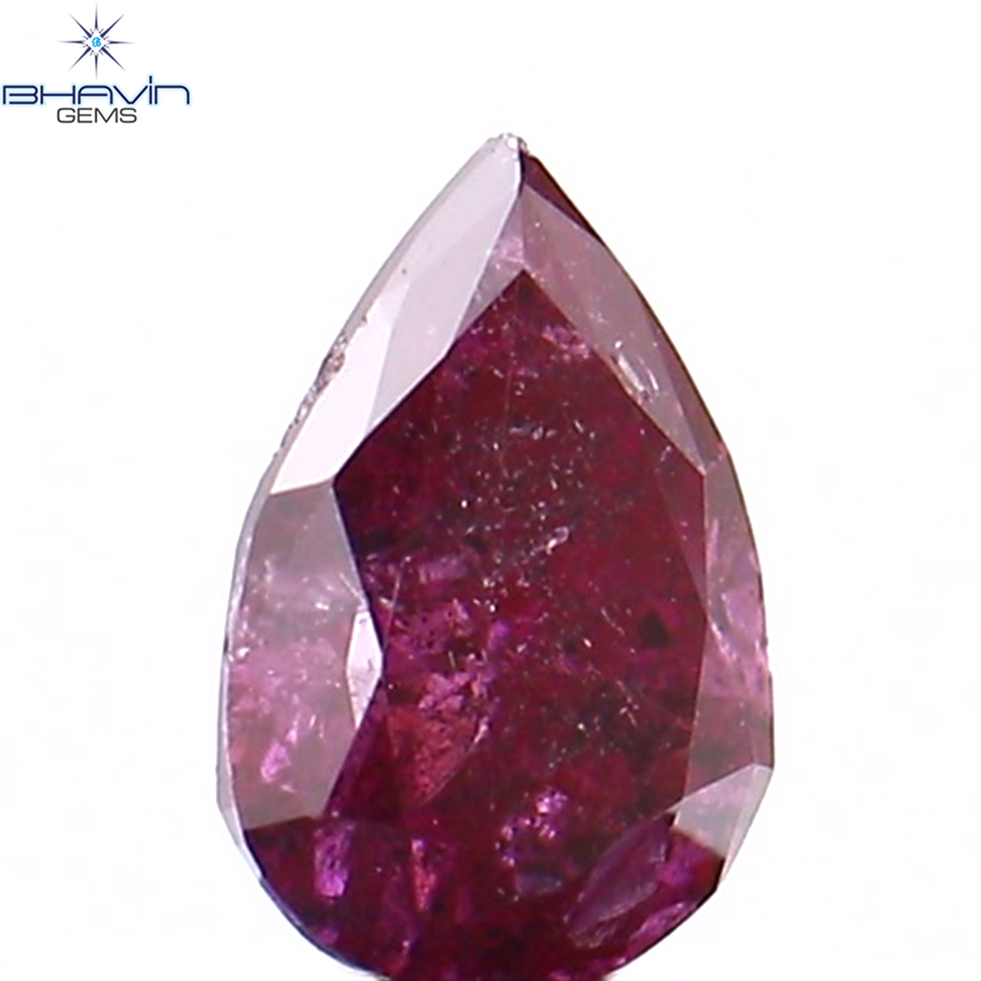 0.25 CT Natural Pear Diamond Enhanced Pink Color Clarity I3 (4.76 MM)