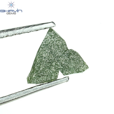 0.32 CT Geometric Rough Shape Green Natural Loose Diamond I3 Clarity (6.43 MM)