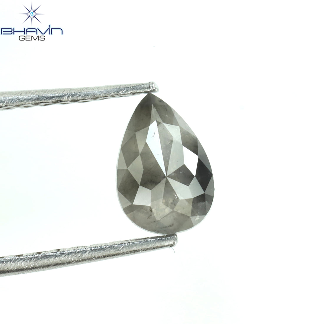 1.20 CT ペアシェイプ ナチュラル ダイヤモンド ブラック カラー I3 クラリティ (10.68 MM)