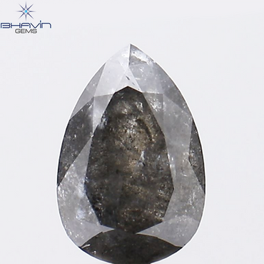 1.85 CT Pear Shape Natural Diamond Salt And Pepper Color I3 Clarity (9.12MM)