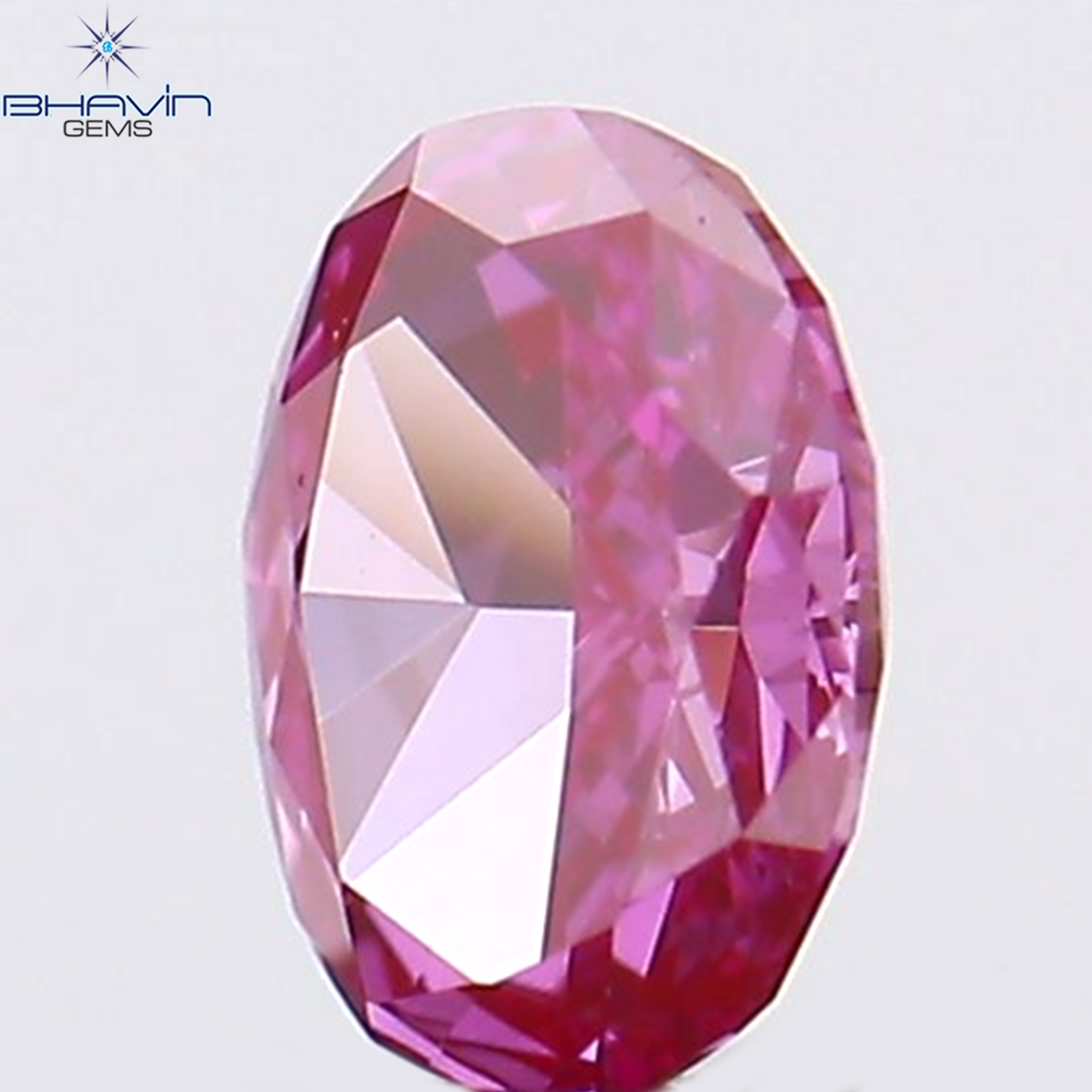 0.08 CT Natural Oval Diamond Enhanced Pink Color Clarity VS1 (3.16 MM)