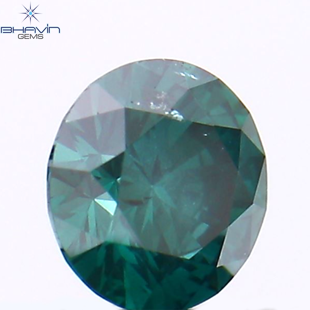 0.28 CT Natural Round Diamond Enhanced Blue Color Clarity SI1 (4.18 MM)
