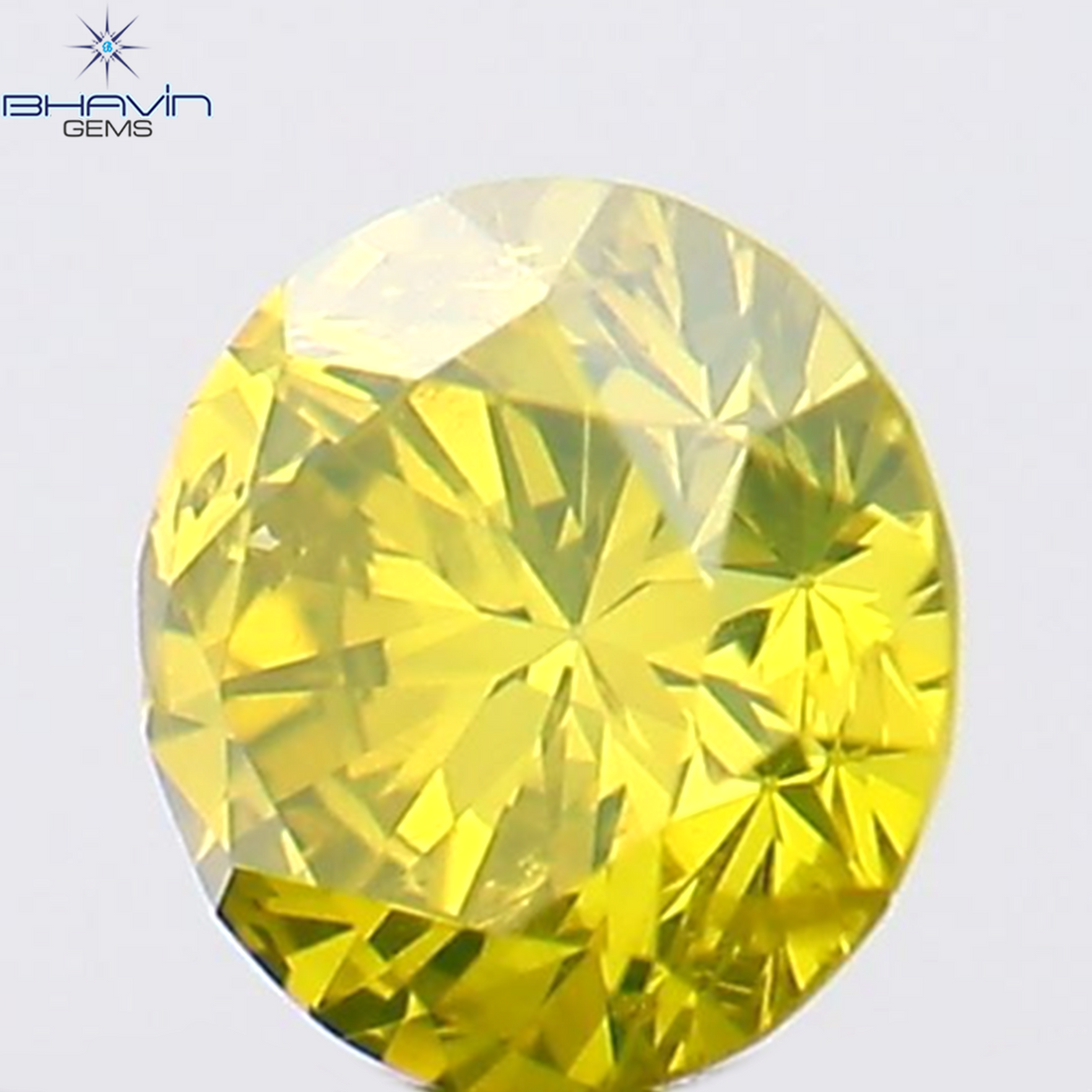 0.13 CT Natural Round Diamond Enhanced Green Yellow Color Clarity SI1 (3.26 MM)