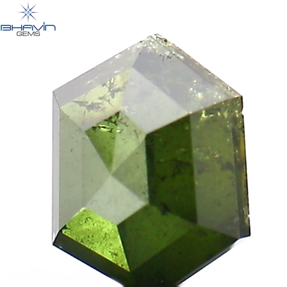 0.19 CT 六角形 天然ダイヤモンド イエロー カラー I2 クラリティ (6.65 MM)