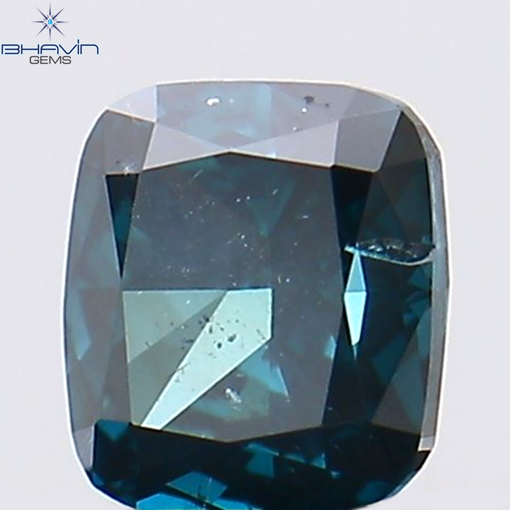0.19 CT Cushion Shape Natural Diamond Blue Color SI1 Clarity (3.38 MM)