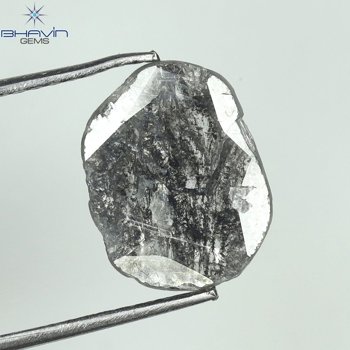 1.23  CT Slice Natural Diamond Salt And Papper Color Clarity I3 (11.11 MM)