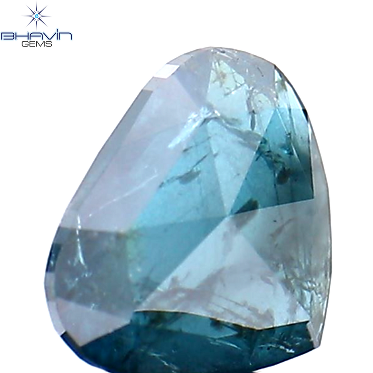 0.46 CT Natural Heart Diamond Enhanced Blue Color Clarity I3 (6.05 MM)