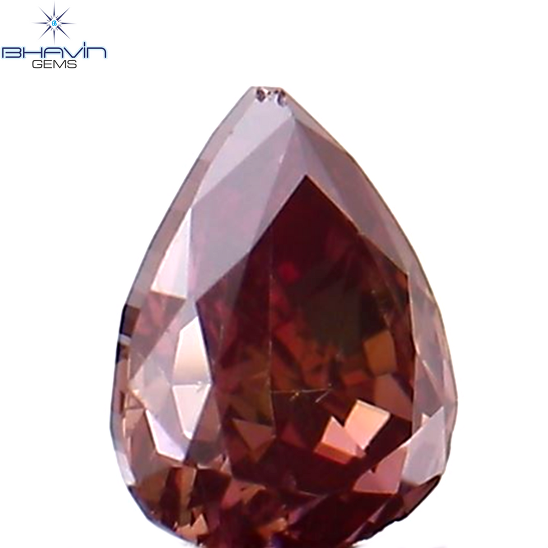 0.13 CT Natural Pear Diamond Enhanced Pink Color Clarity VS1 (3.60 MM)
