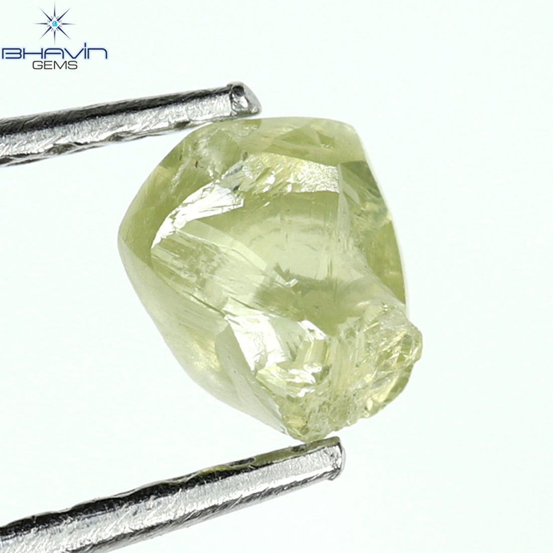 0.54 CT Natural Rough Diamond Green Yellow Color Clarity SI (4.86 MM)