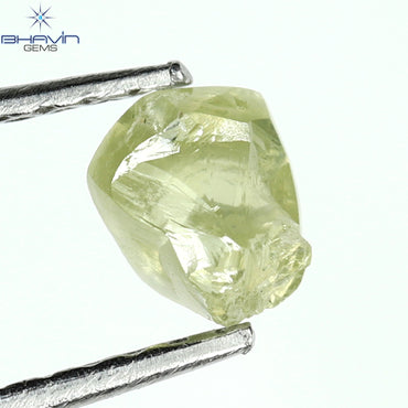 0.54 CT Rough Shape Natural Diamond Green Yellow Color SI Clarity (4.86 MM)