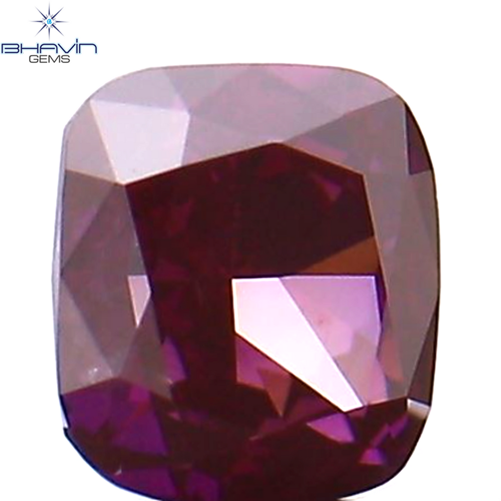 0.07 CT クッション シェイプ ナチュラル ルース ダイヤモンド 強化ピンク色 VS2 クラリティ (2.36 MM)