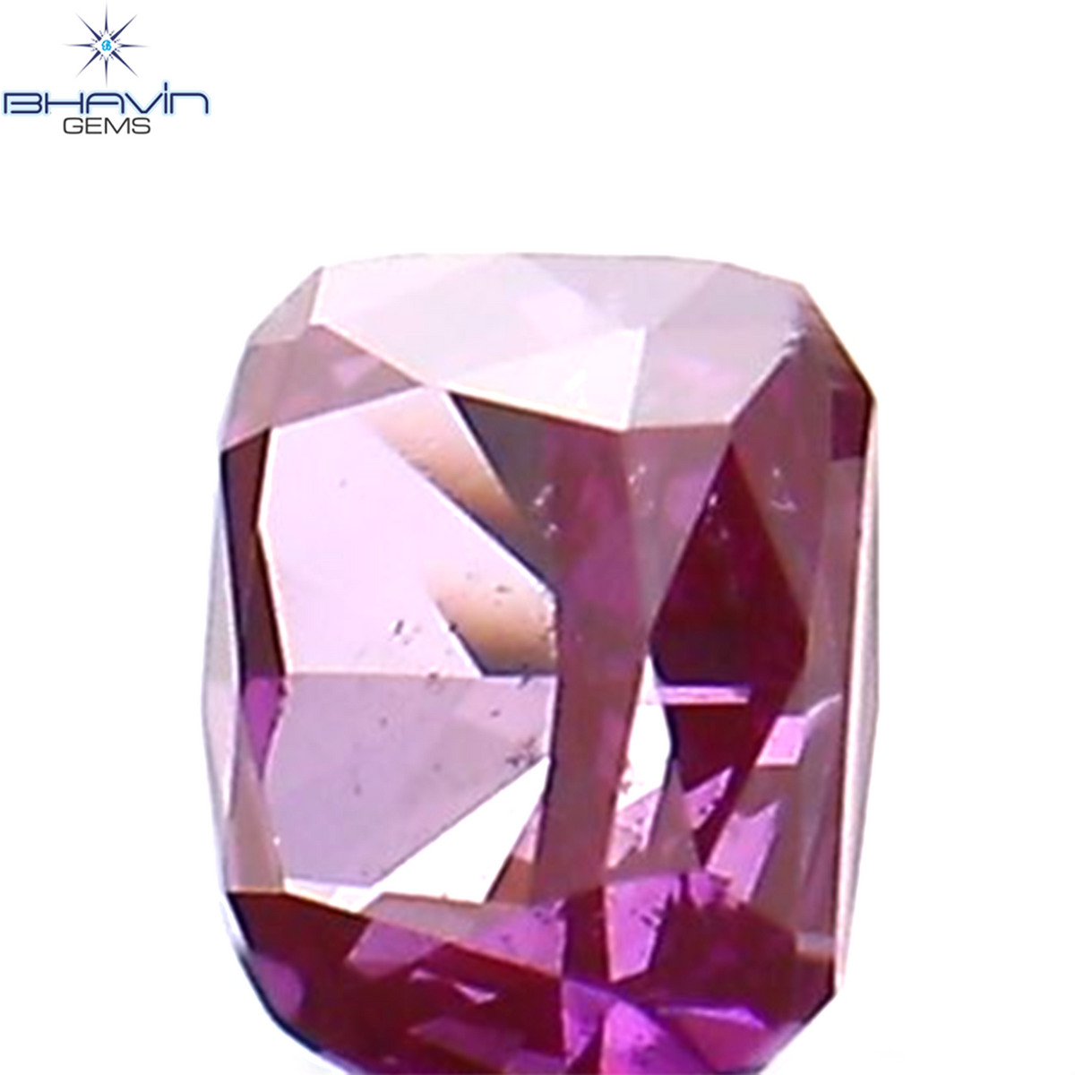 0.07 CT Natural Cushion Diamond Enhanced Pink Color Clarity VS2 (2.36 MM)