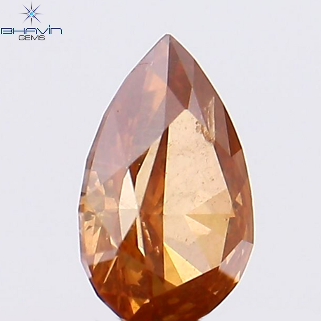 0.16 CT Natural Pear Diamond Enhanced Pink Color Clarity SI1 (4.38 MM)