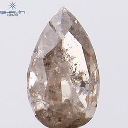 0.34 CT Pear Shape Natural Diamond Pink Color I3 Clarity (5.75 MM)