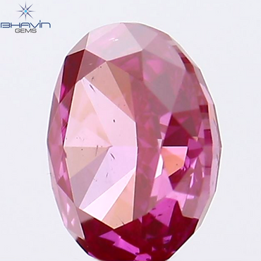 0.39 CT Oval Shape Natural Diamond Enhanced Pink Color VS2 Clarity (4.90 MM)