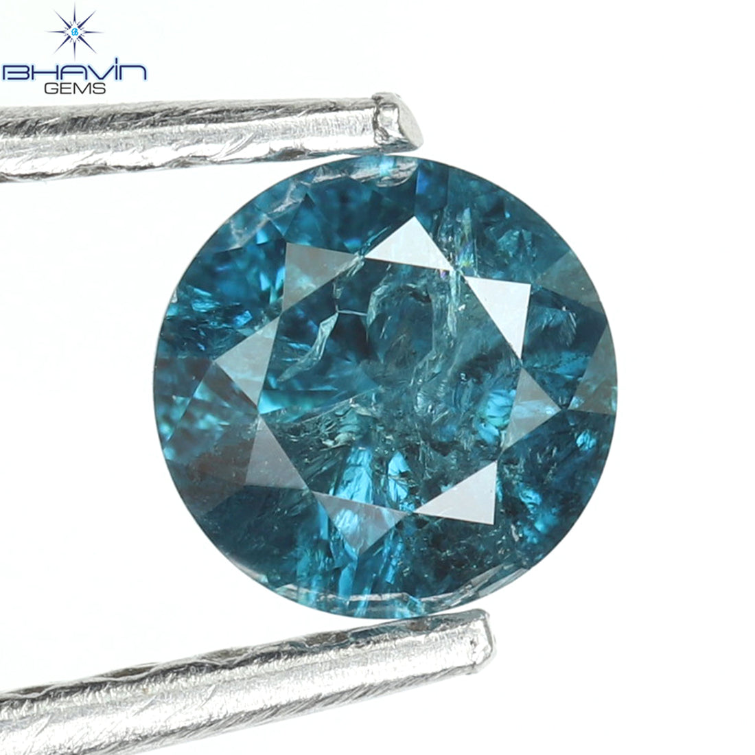 0.29 CT Natural Round Diamond Enhanced Blue Color Clarity I3 (4.13 MM)