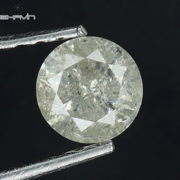 0.39 CT Round Shape Natural Loose Diamond White Color I3 Clarity (4.65 MM)