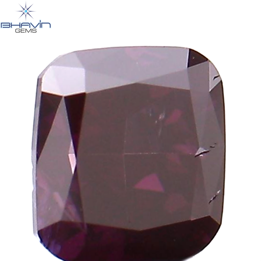 0.27 CT クッション シェイプ ナチュラル ルース ダイヤモンド エンハンスト ピンク カラー SI1 クラリティ (3.70 MM)
