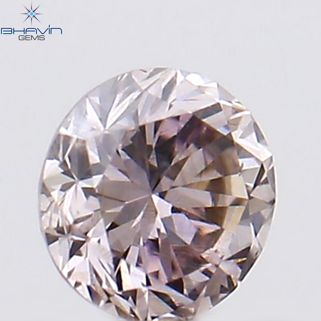 0.08 CT ラウンド シェイプ ナチュラル ダイヤモンド ピンク色 VS1 クラリティ (2.72 MM)