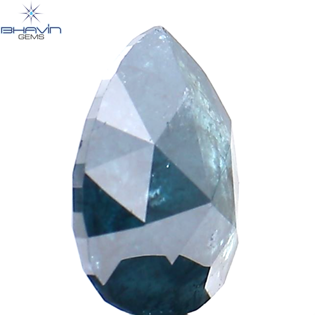 0.84 CT Natural Pear Diamond Enhanced Blue Color Clarity I3 (7.15 MM)