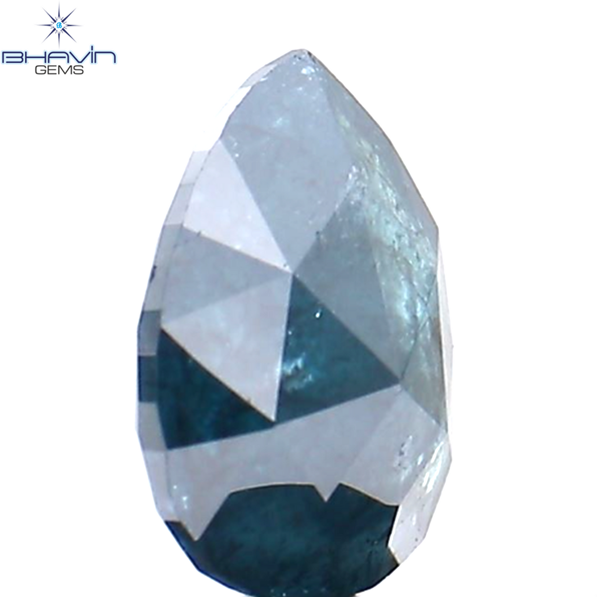 0.84 CT Natural Pear Diamond Enhanced Blue Color Clarity I3 (7.15 MM)