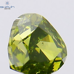 0.30 CT Heart Shape Natural Diamond Green Color SI1 Clarity (3.15 MM)