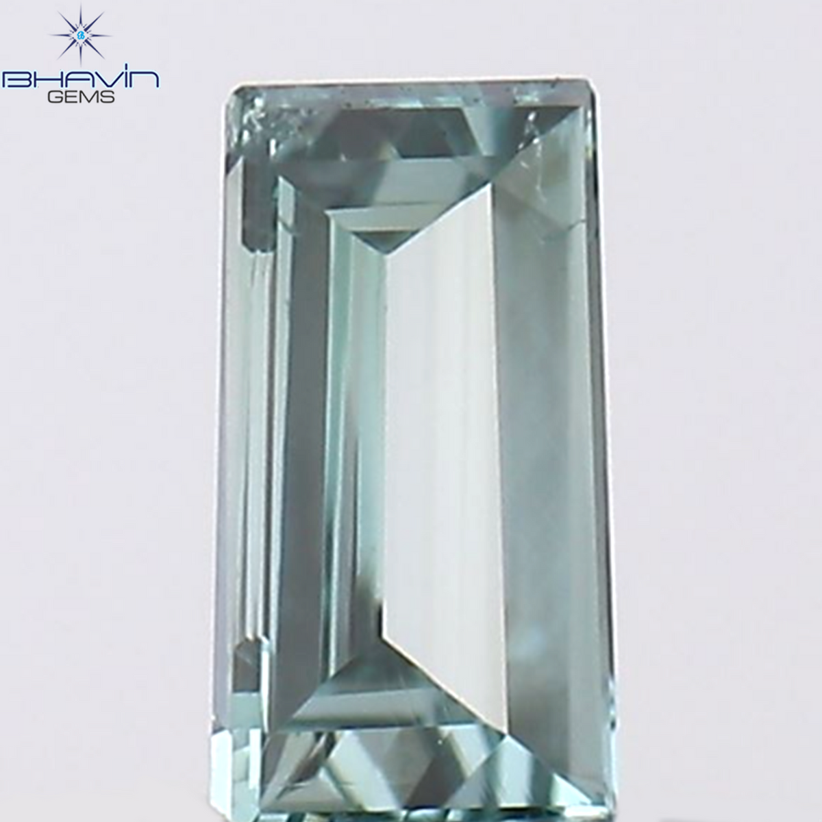 0.08 CT Natural Baguette Diamond Enhanced Blue Color Clarity VS1 (3.35 MM)