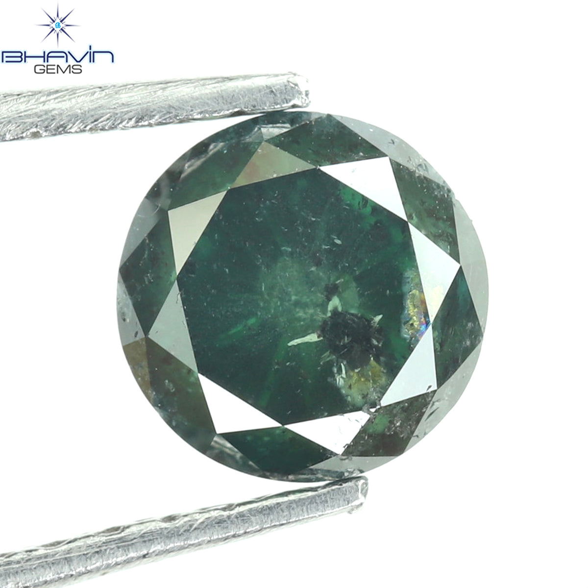 0.85 CT Natural Round Diamond Enhanced Blue Color Clarity I3 (5.67 MM)