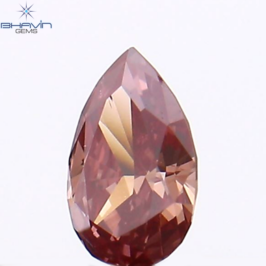 0.08 CT ペアシェイプ ナチュラル ダイヤモンド ピンク色 VS1 クラリティ (3.58 MM)