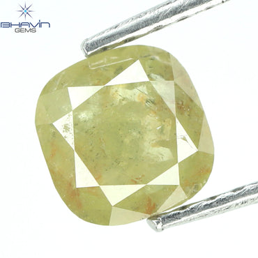 0.90 CT Cushion Diamond Natural Loose Diamond Yellow Color I3 Clarity (5.38 MM)