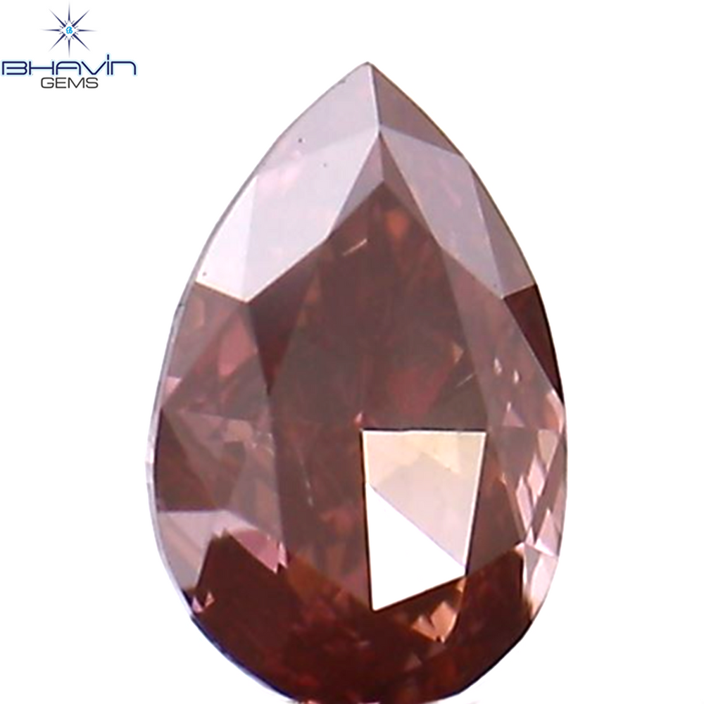0.10 CT Pear Shape Natural Diamond Pink Color VS1 Clarity (3.49 MM)
