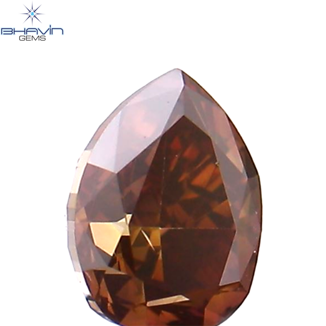 0.25 CT Natural Pear Diamond Enhanced Pink Color Clarity VS1 (4.05 MM)
