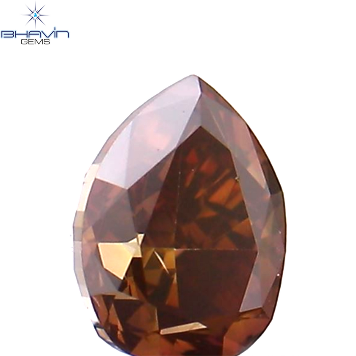 0.25 CT Natural Pear Diamond Enhanced Pink Color Clarity VS1 (4.05 MM)