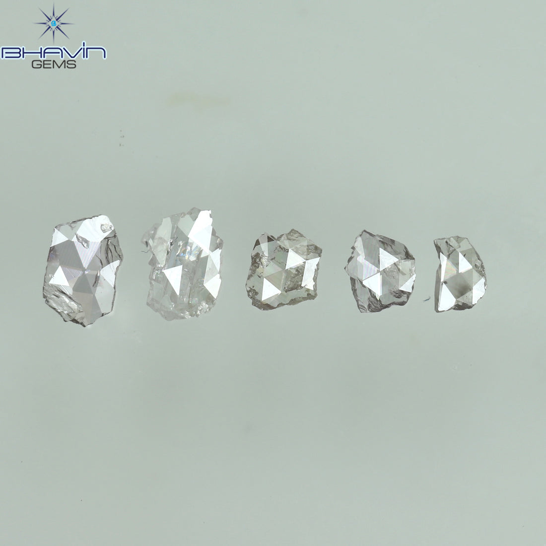 0.39 CT/5 Pcs Natural Rosecut Polki Diamond Pink Color Clarity I2 (4.84 MM)