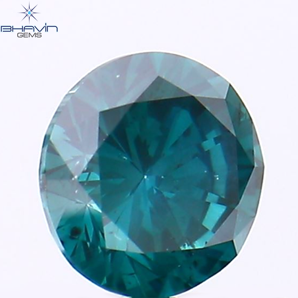 0.50 CT Round Shape Natural Diamond Blue Color SI1 Clarity (4.90 MM)