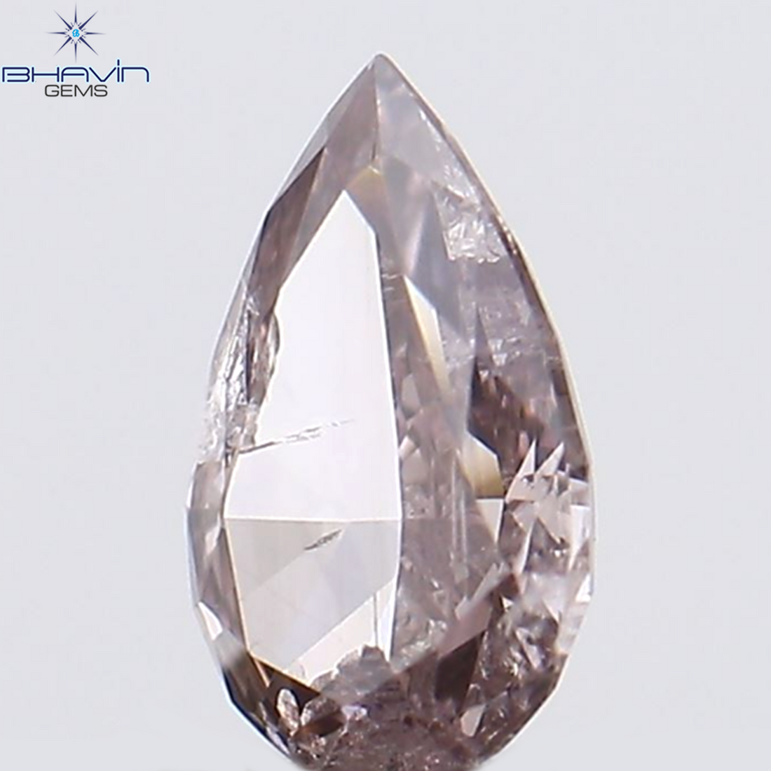 0.12 CT ペアシェイプ ナチュラル ダイヤモンド ピンク色 SI2 クラリティ (3.99 MM)