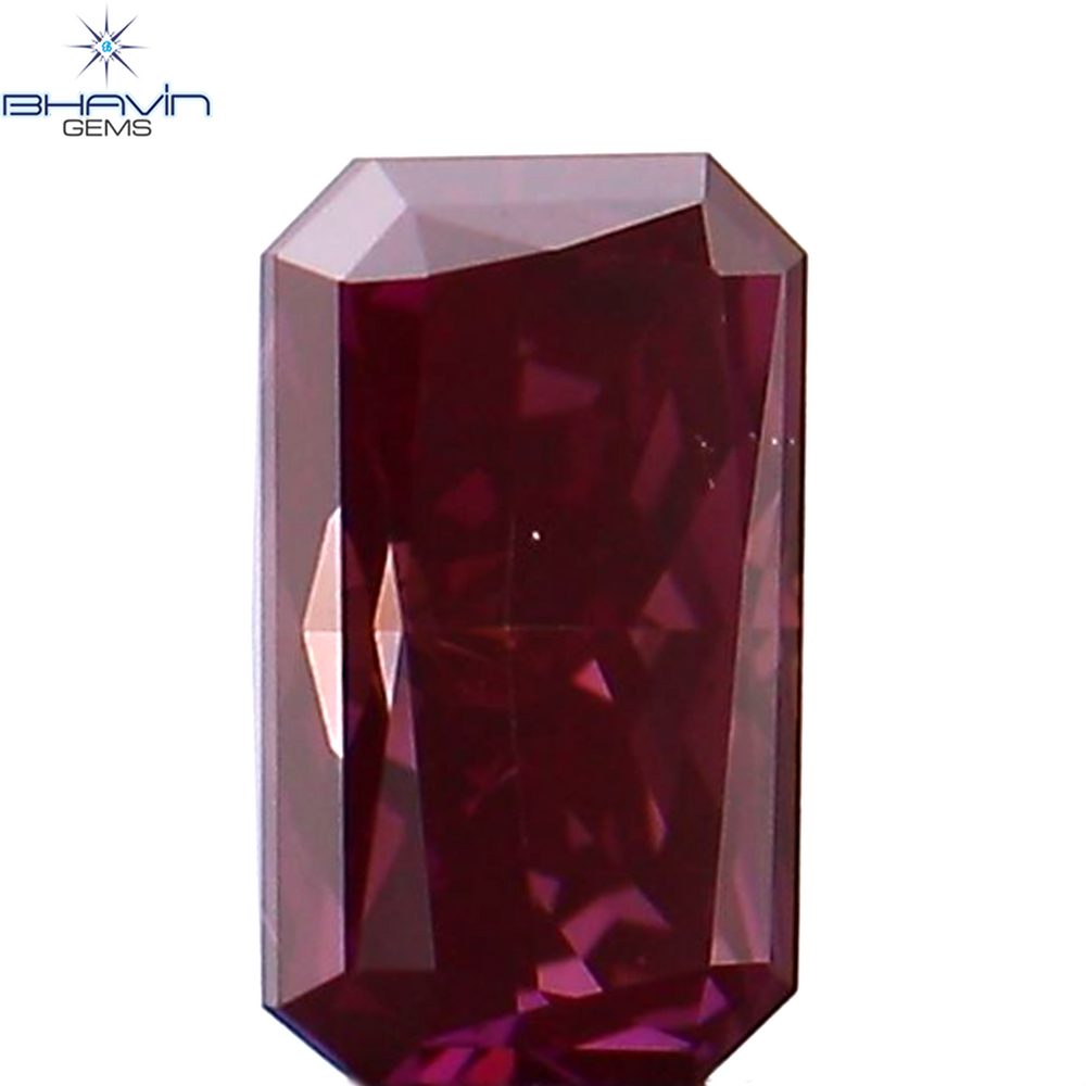 0.25 CT ラディアント シェイプ ナチュラル ダイヤモンド ピンク色 VS1 クラリティ (4.55 MM)
