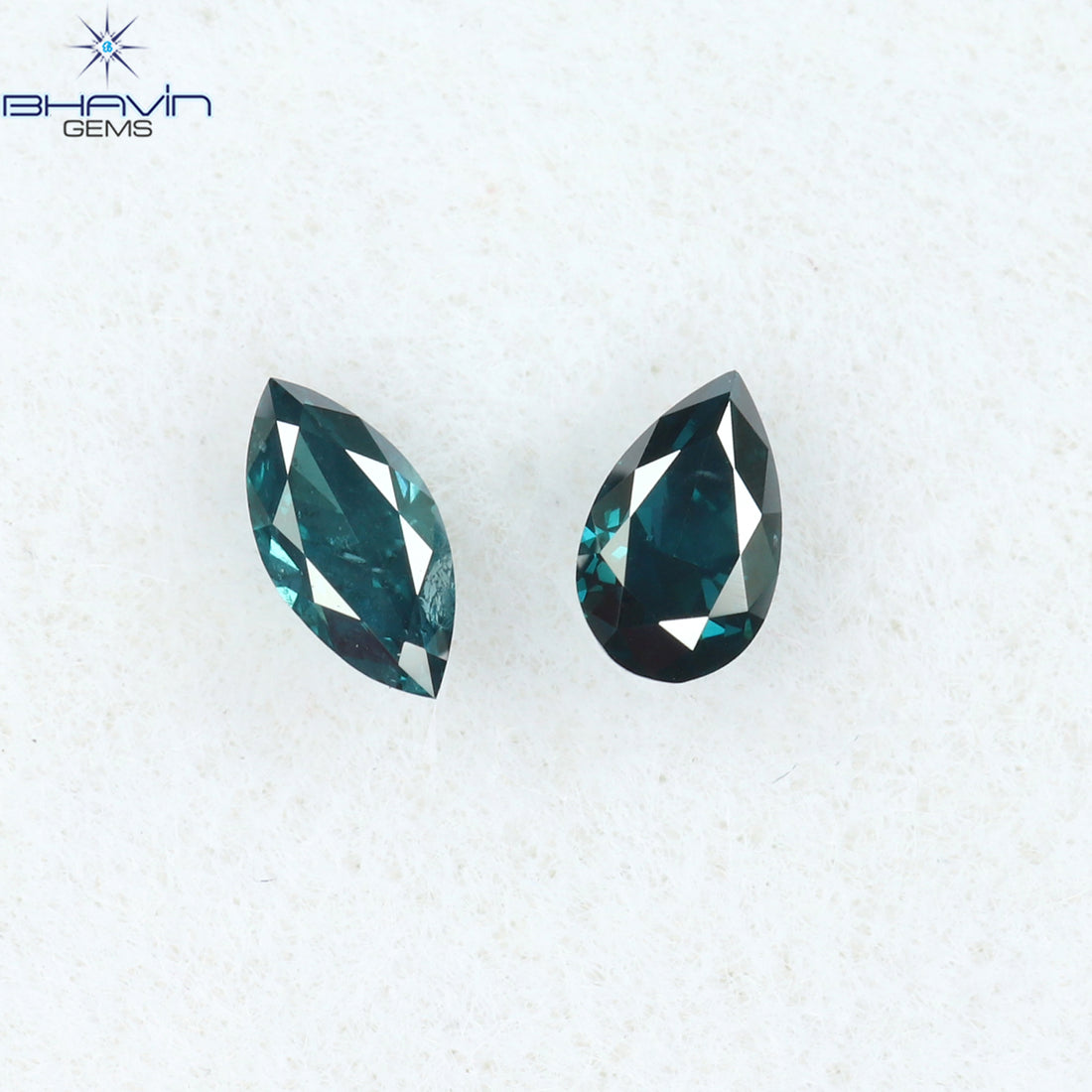 0.13 CT/2 Pcs Natural Mix Diamond Enhanced Blue Color Clarity SI1 (3.80 MM)