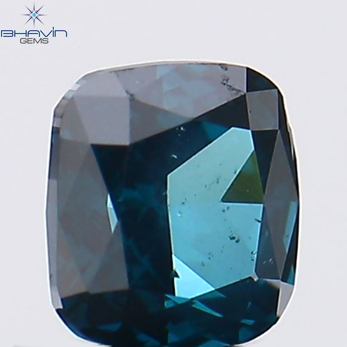 0.28 CT Natural Cushion Diamond Enhanced Blue Color Clarity SI1 (3.82 MM)