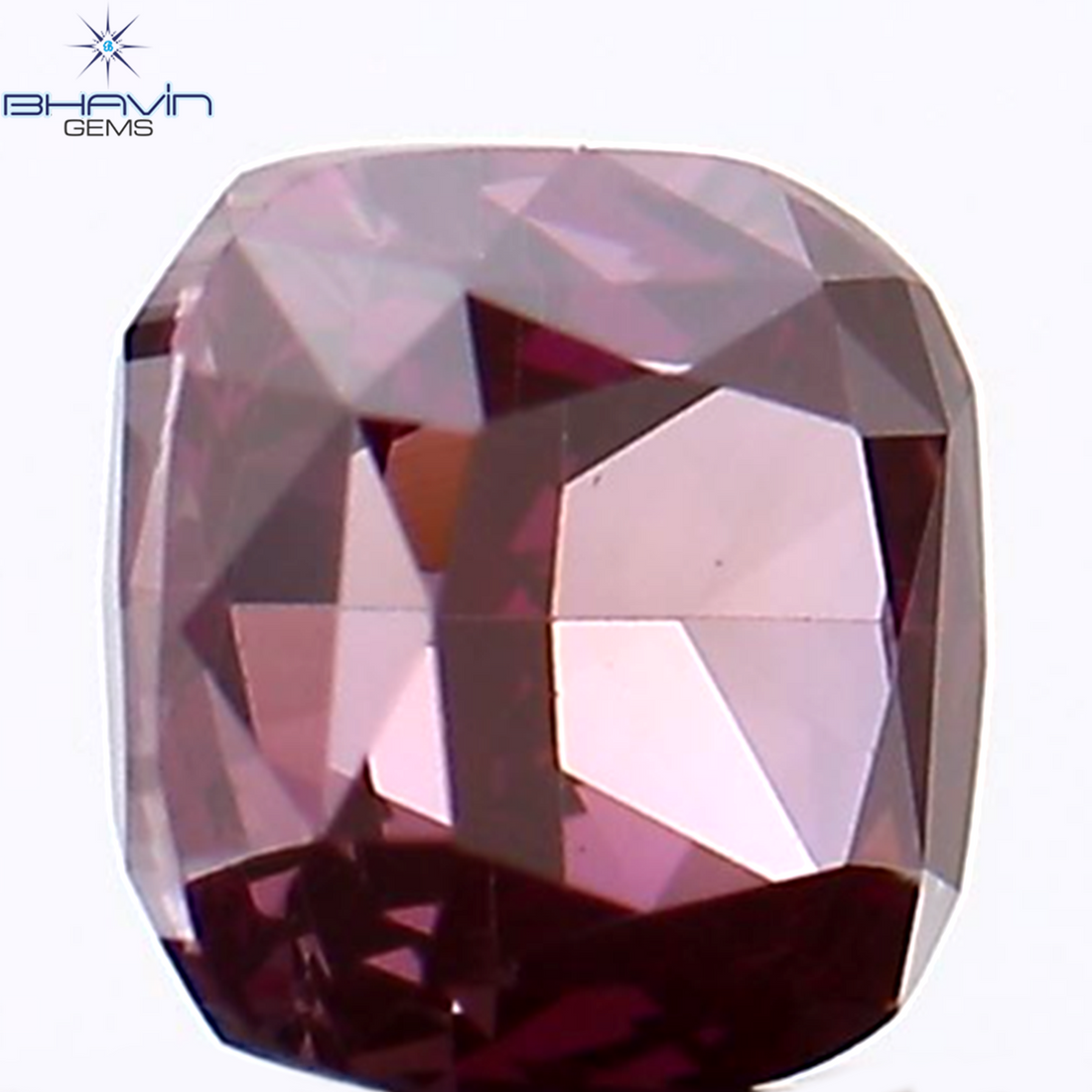 0.34 CT クッション シェイプ ナチュラル ルース ダイヤモンド 強化ピンク色 VS1 クラリティ (3.71 MM)