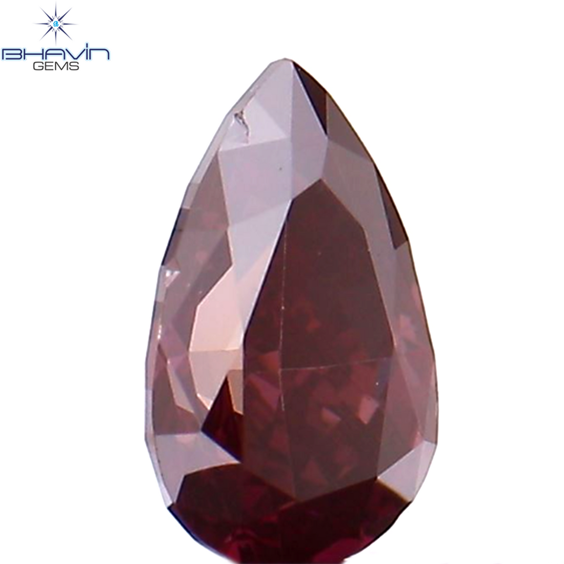 0.31 CT Natural Pear Diamond Enhanced Pink Color Clarity VS2 (5.31 MM)