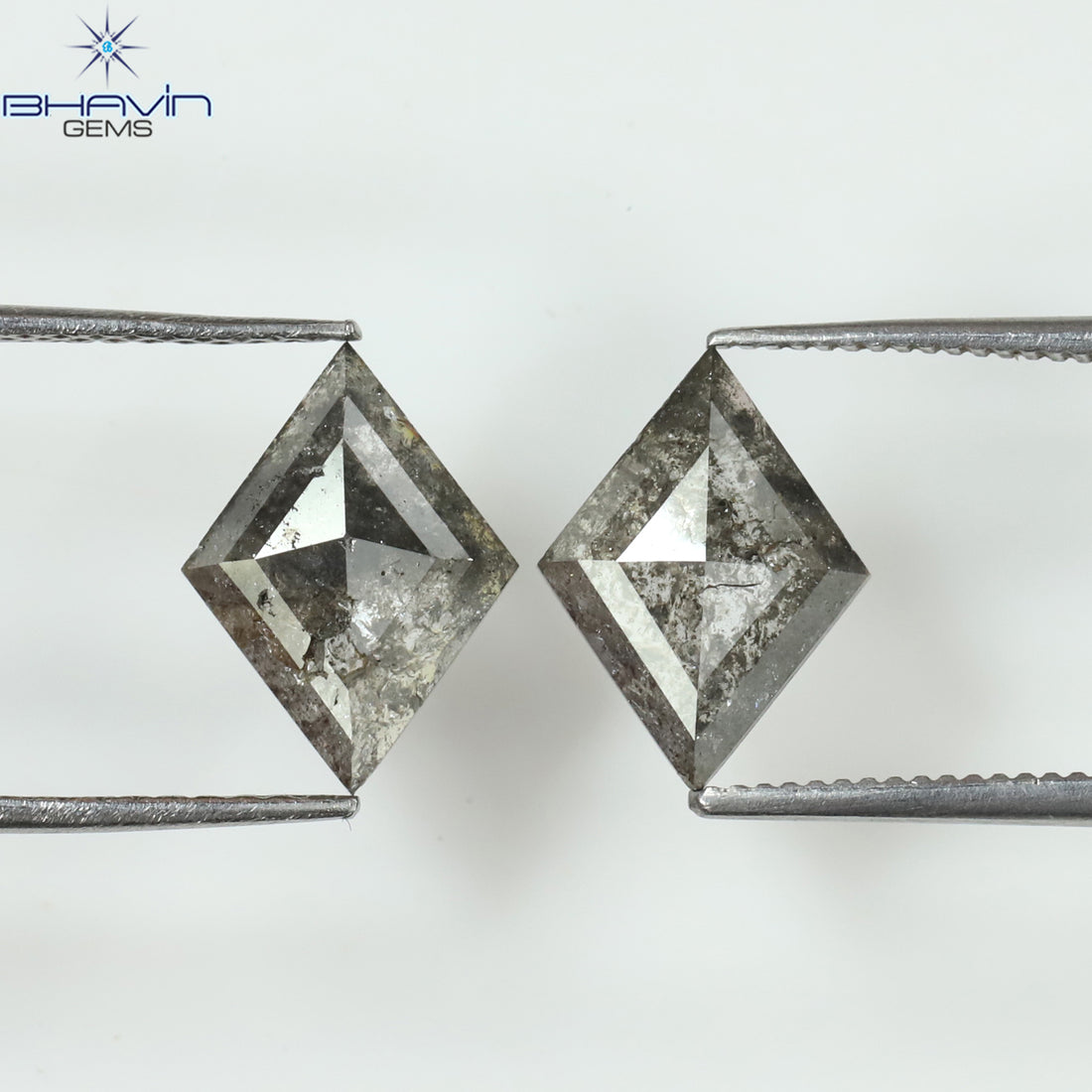 0.54 CT カイト ダイヤモンド ナチュラル ルース ダイヤモンド ソルト アンド ペッパー カラー I3 クラリティ (6.92 MM)