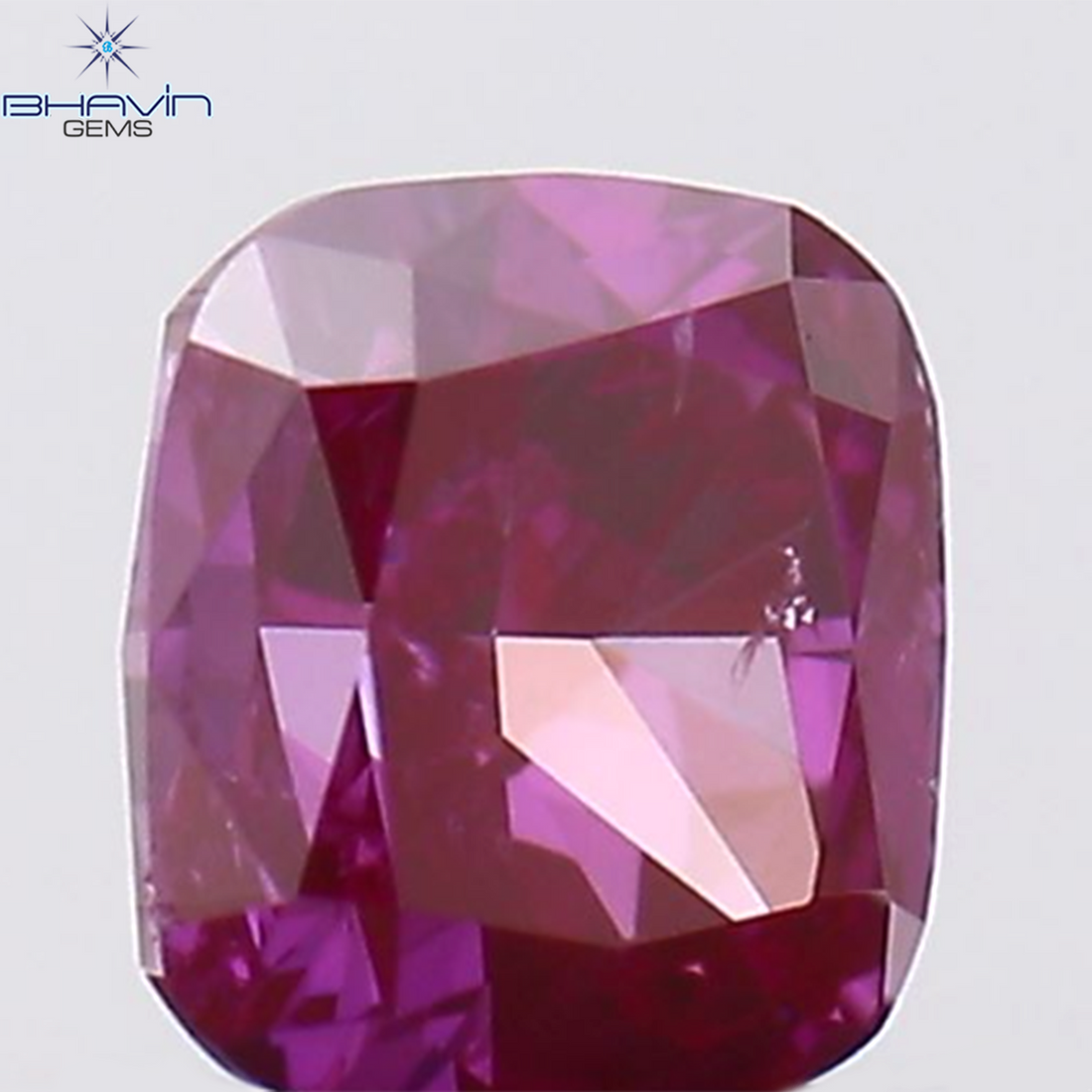 0.22 CT Natural Cushion Diamond Enhanced Pink Color Clarity VS2 (3.40 MM)
