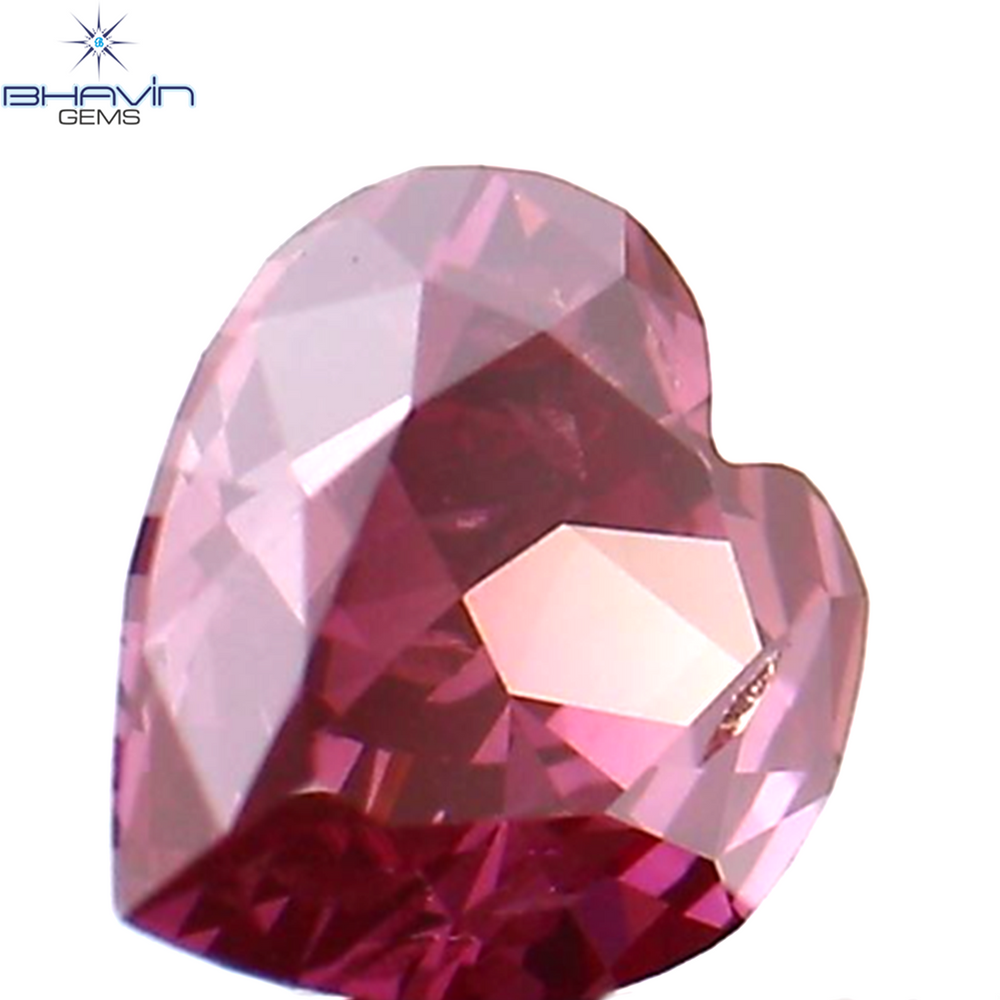0.27 CT Heart Shape Natural Loose Diamond Pink Color VS2 Clarity (4.40 MM)