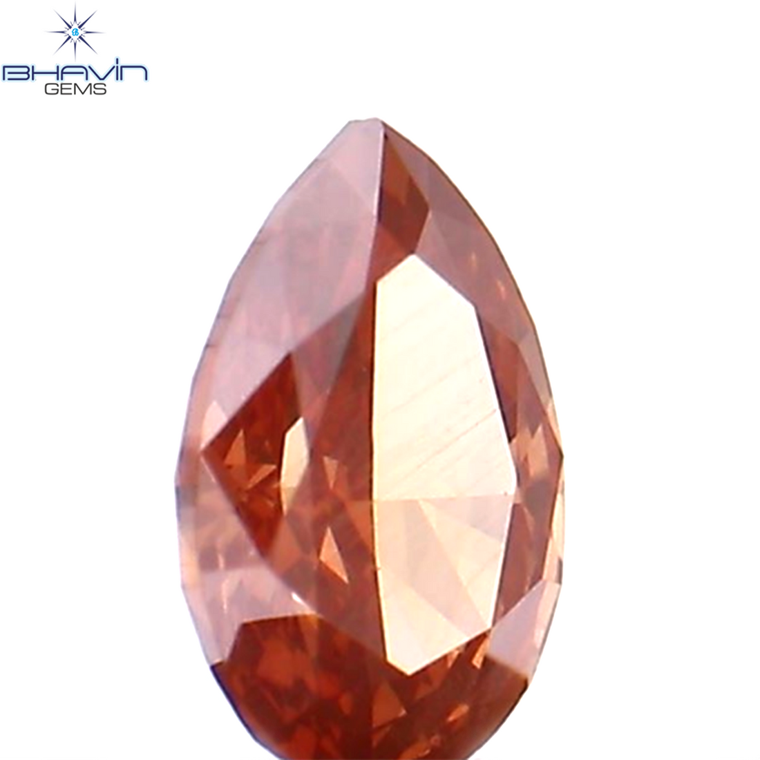 0.14 CT Natural Pear Diamond Enhanced Pink Color Clarity SI1 (4.23 MM)